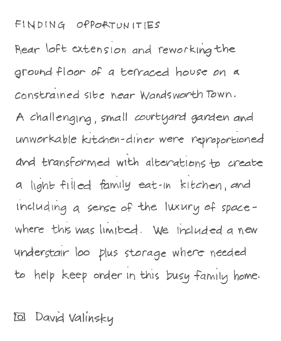 Text describing architectural project